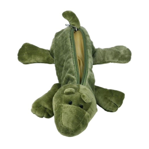 Plushdjurs Pennfodral Kosmetisk Väska Skolmaterial Pennväska Nyhet Pennfodral Fylld Djurväska För Kontor Barn Crocodile Length 27cm