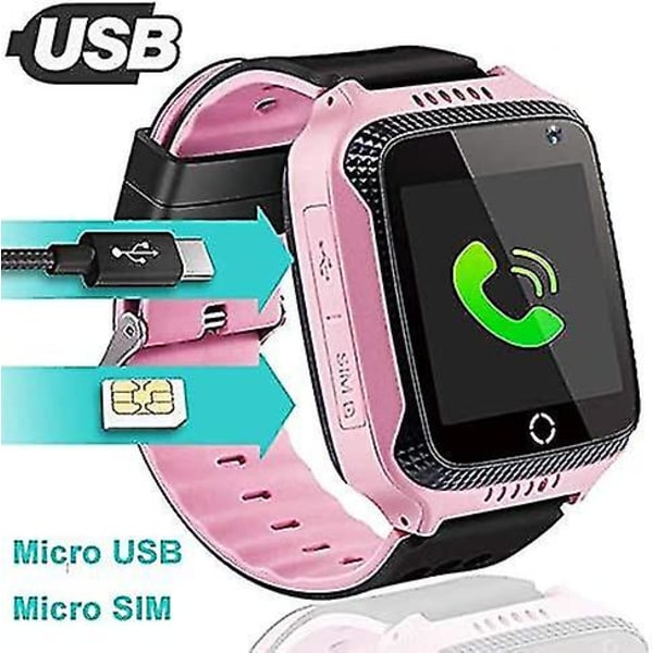 GPS Barnens Smartwatch Telefon - Pekskärm Barnens Smartwatch Med Samtal Röstmeddelande SOS Ficklampa Digitalkamera Alarmklocka, Present Till Barn Pojkar Flickor S
