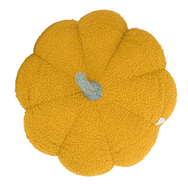 Halloween Pumpekin Pyntekule Myk Pluss Pumpekin Fyllte Leke Multifunksjonell Dekorativ Pute for Sofa Soverom Gul[C]
