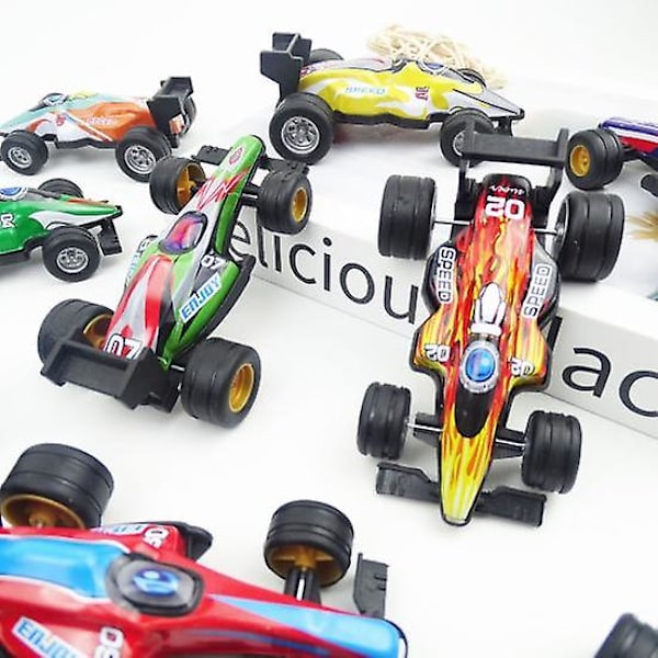 12 kpl Lasten Kilpa-auto Lelu Vedettävä Formula 1 Kilpa-auto Malli Metallirunko Kumirenkaat Painevalettu Ajoneuvon Koristelu Taaperoille Pojille Syntymäpäivälahja (FCC)