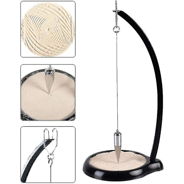 Heytea Sand Pendulum, kreativ Sand Pendulum Sandmaleri Pendulum Tyngdekraft Sand Pendulum Stativ Skrivebord Hjem Dekoration Ornamenter