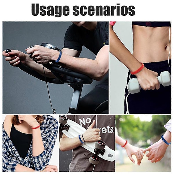 Fashionabel Justerbart Antistatiskt Armband Silikon Kropp Statisk Sportarmband (C)