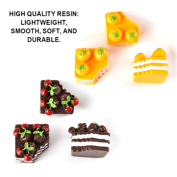 Kagedekorations tilbehør 20 stk. Mørkegul+Chokolade