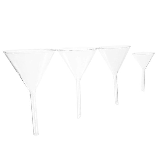 4 st Laboratorieglas trattar, klara, för experiment (40, 60, 75, 90 mm)