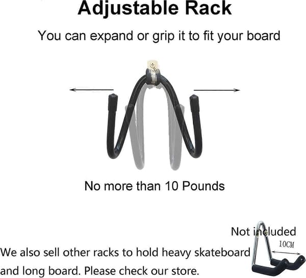 Skateboard Vægstativ Holder Boards Op Til 42