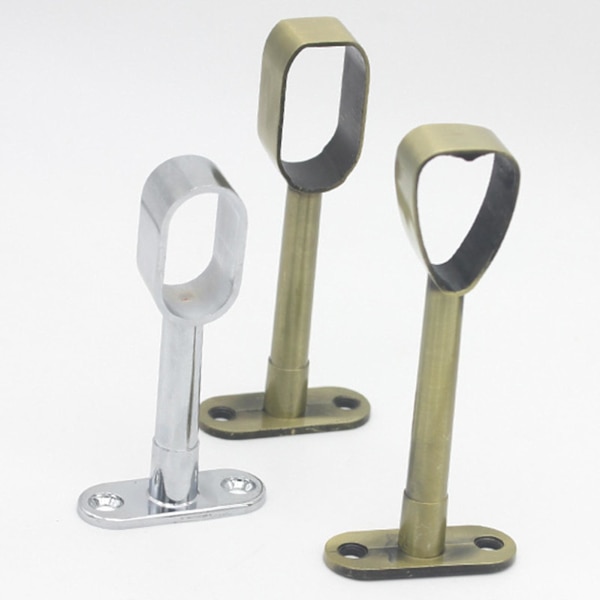 2 stk. Legering Garderobestang Takmontert Brakett Klesstativ Holder Spak Flens Jikaix[C]