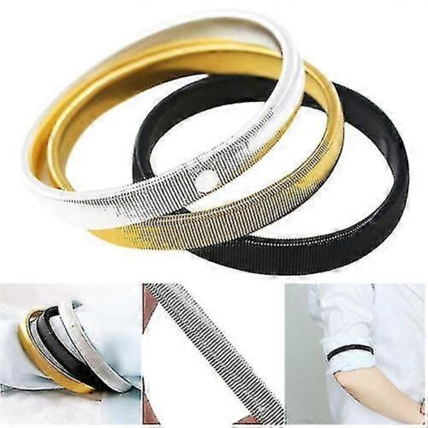 3-pakning Unisex Skjorteermer Metall Armstropper Hold Up Strømpebånd Elastisk (C)