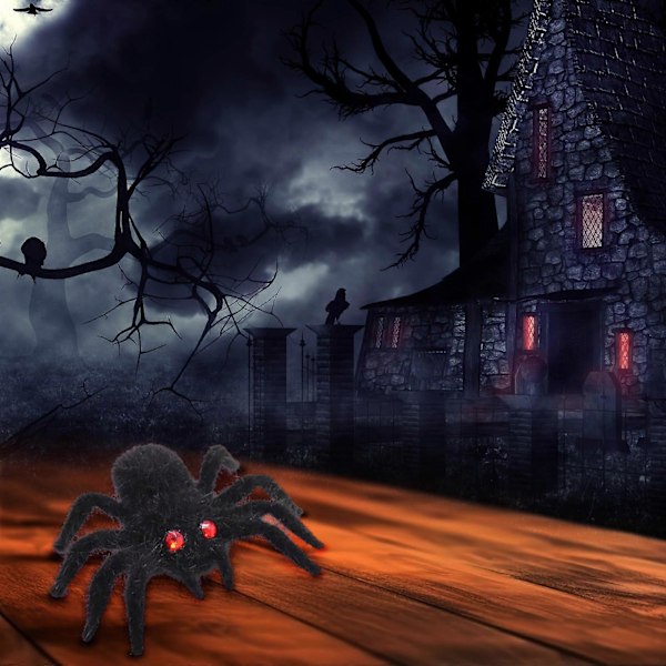 Legetøj til børn Halloween Dekorationer Simulation Stor Edderkop Spøg Legetøj Scene Dekoration Rekvisitter Flocking