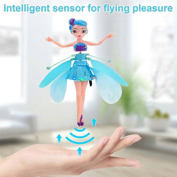 Magisk Flygande Fe Prinsessa Dock LED Ljus Sky Dancers Flygande Dock Barn Inomhus Utomhus Interaktiv Leksak