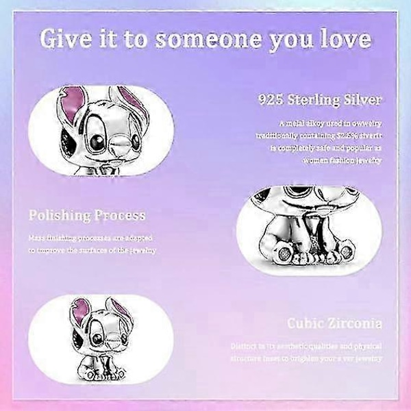Film Tegneseriefigurer Charms Til Kvinder Perler Dingle Armbånd Halskæde 925 Sterling Sølv Med 5a Cubic Zirconia (FCC)