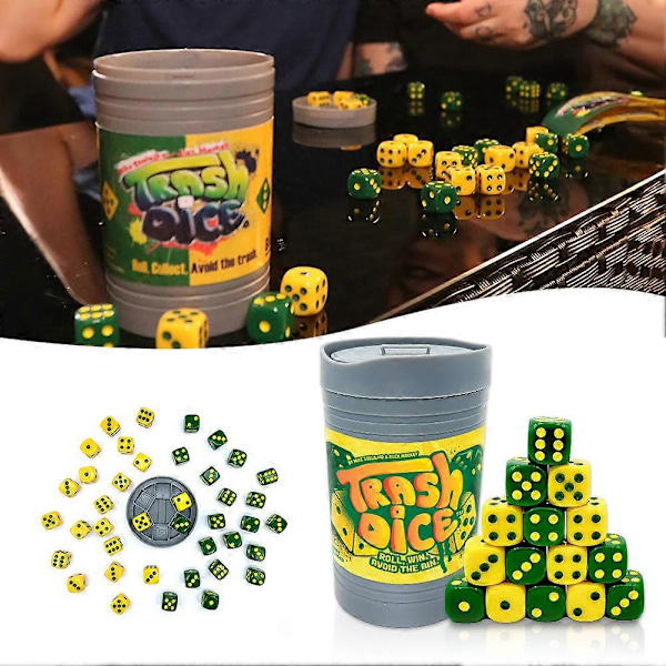Trash Dices -peli, jännittävä 2 pelaajan noppapeli juhliin (C)