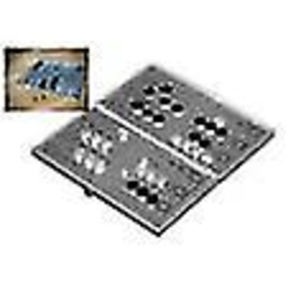 Magnetisk Backgammon / Rejse Backgammon I Lommeformat Spil Sølv