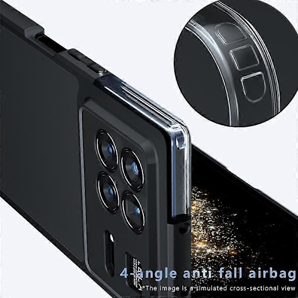 PC Hybrid TPU Telefondeksel for Xiaomi Mix Fold 3 Frosted Black