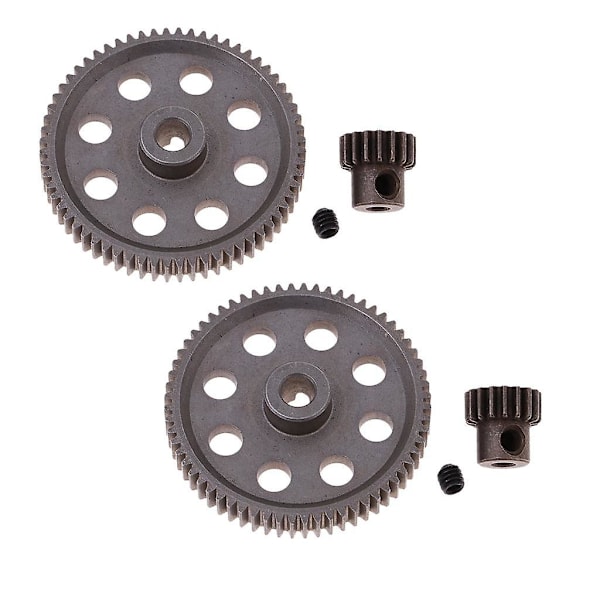 Delar Differentialväxel 64T & Motorpinjong 17T för HSP 94111 1/10 RC Bil (C)