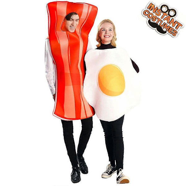Halloween-kostym för par: Bacon & Ägg - Perfekt för par, cosplay och Halloween