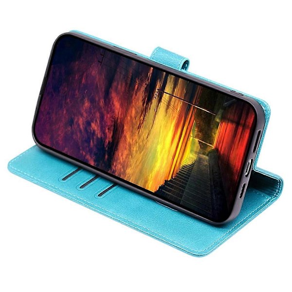 Plånboksfodral i PU-läder med stativ för Nokia G11 Plus 4G, kalvskinnsmönster Multicolor Style D