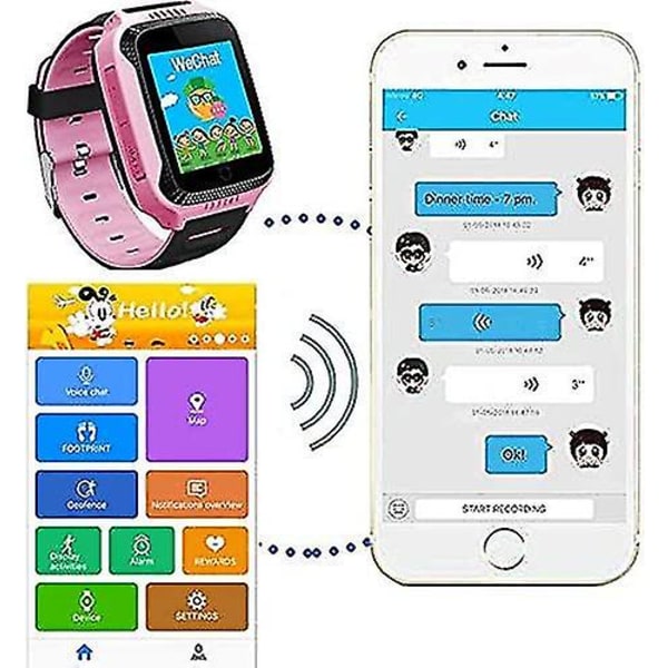 GPS Barnens Smartwatch Telefon - Pekskärm Barnens Smartwatch Med Samtal Röstmeddelande SOS Ficklampa Digitalkamera Alarmklocka, Present Till Barn Pojkar Flickor S