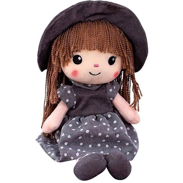 Mjuk Babydocka Med Kläder, 15.7 Söt Trasdocka Ragdoll Plysch Fylld Leksak Med Hatt Kjol Handgjord Prinsessa Plysch Leksak Babyflickor Sovande Partnerdocka