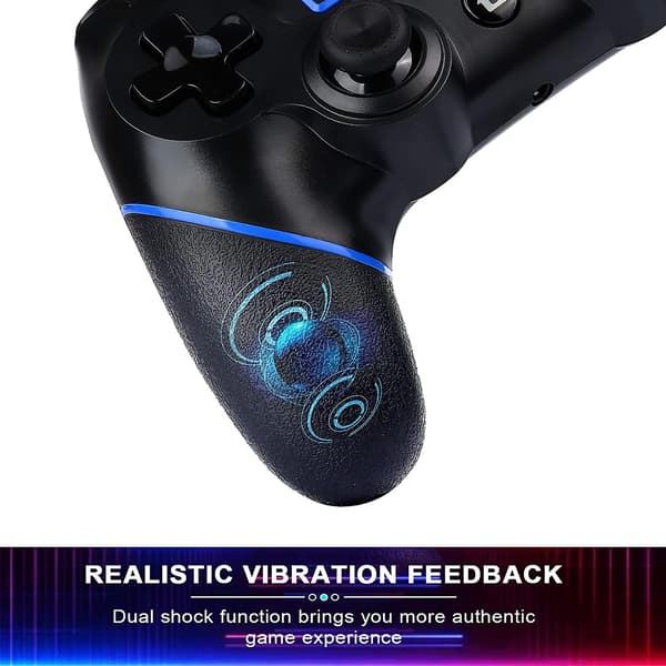 Timoom PS4 Trådløs Bluetooth Spillkontroll Gamepad For PS4 Med Berøringspanel Blue
