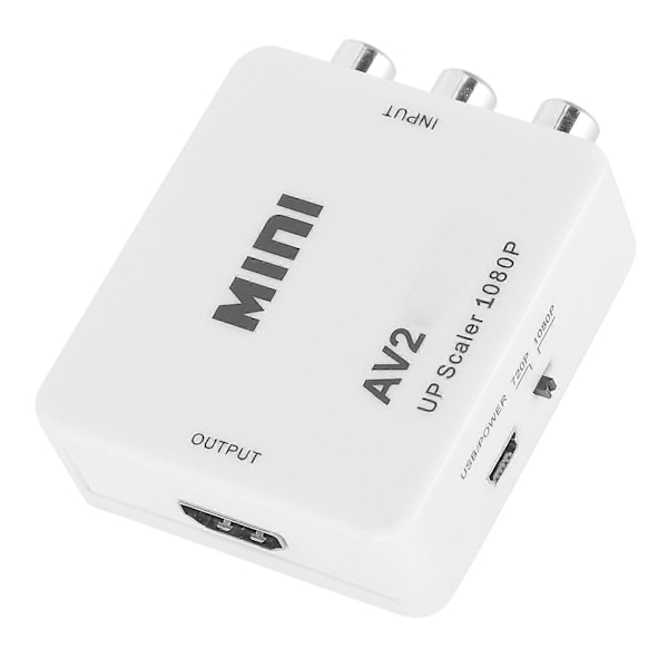 Av Till Hdmi High Definition Konverter Transverter Rca Till Hdmi Av2hdmi Vit