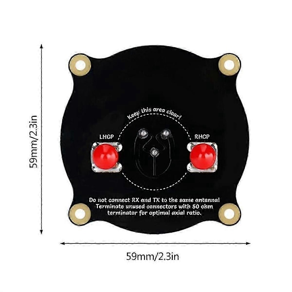 5.8GHz Triple Feed Patch Antenn RP SMA Riktad Cirkulärt Polariserad Antenn för FPV Fatshark G JN (C)