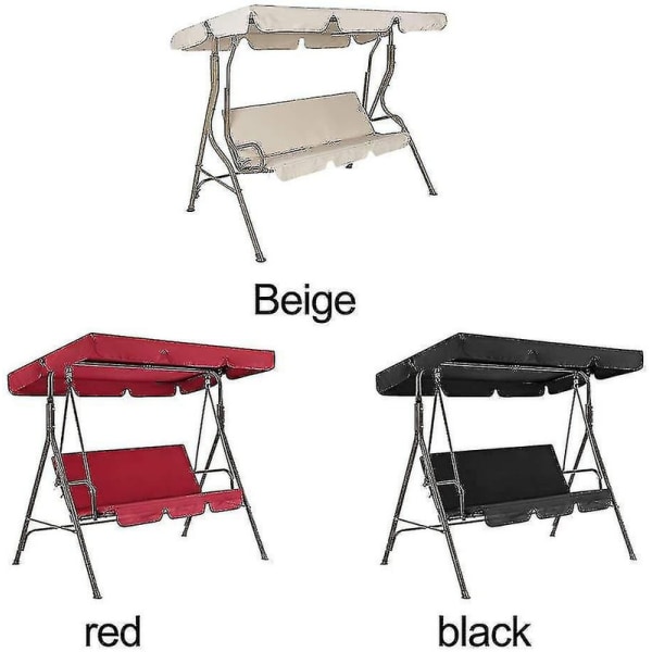 Nytt 210d ersättningstak för trädgårdsgungsäte Vattentät gunghölje för byte av gungsäte Solskydd gungträdgård Anti-uv red canopy 249x185x18cm