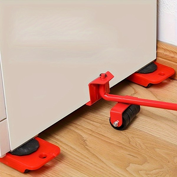 5 stk/sett Heavy-Duty Møbelflyttersett - Enkel Flytte løsning for Store og Tunge Objekter, Arbeidsbesparende Talje-basert System for Enkel Flytting