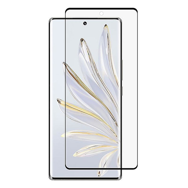 Helskärmsskydd i härdat glas, 3D-böjt, för Honor 70 5G, HD-klar, med sidohäftning