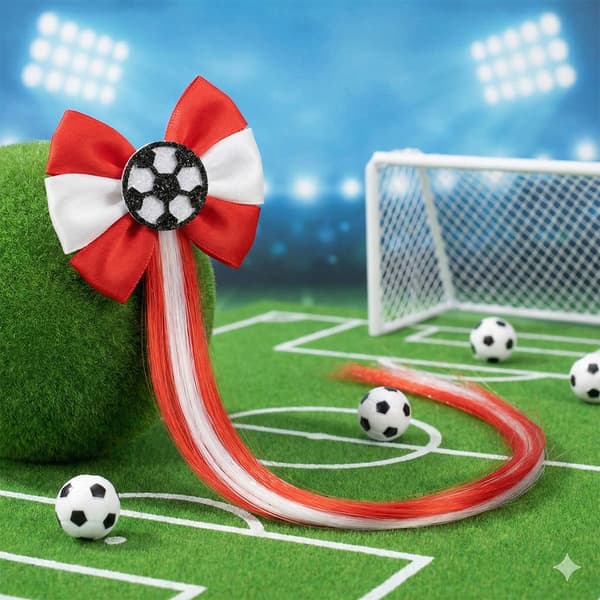 FIFA World Cup Røde og Hvide Fodboldfan Håraccessories