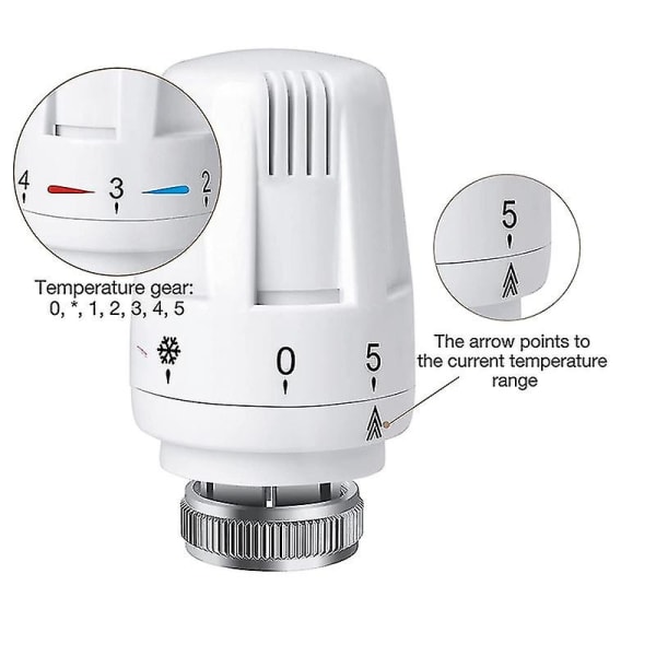 Justering termostatisk kylarventil M30 X 1,5 termostatisk ventilhuvud Standard kylarventil ersättningshuvud
