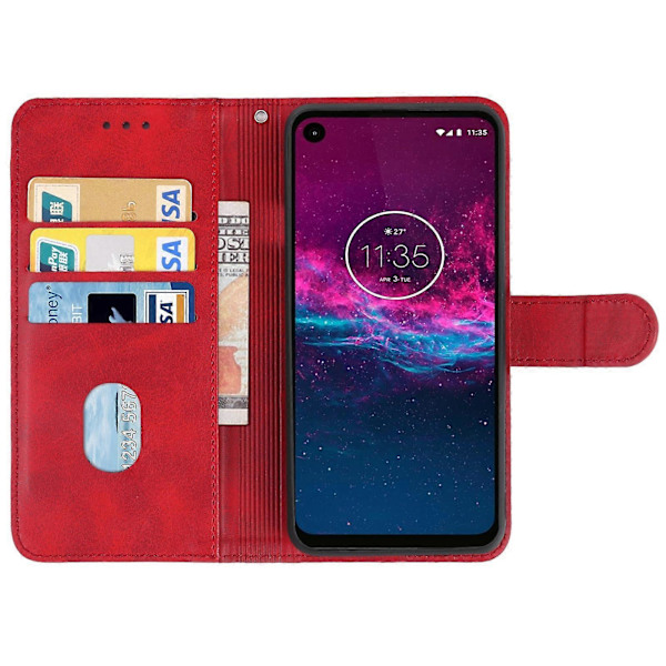 Läderfodral för Motorola One Action / Moto P40 Power