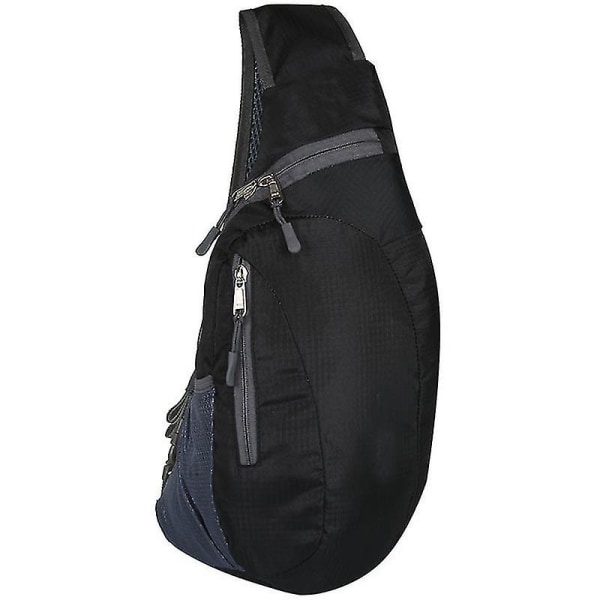 Mænd Kvinder Brystpakke Crossbody Sling Taske Udendørs Sport Rejse Skulderrem Taske Black