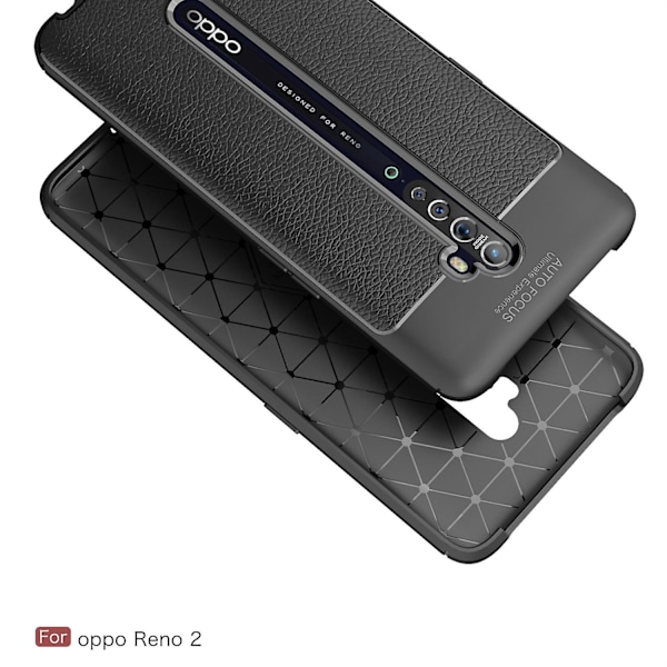 Litchi Skin TPU-skal för Oppo Reno2