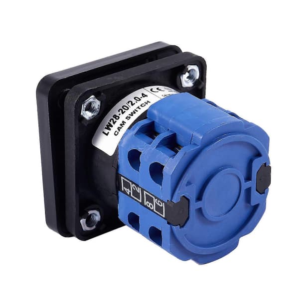 8 Terminaler 5 Posisjoner Master Control Cam Switch 20a Svart+blå