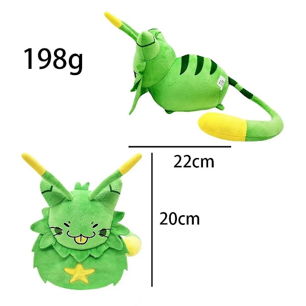Gnarpy Plyschleksak Grön Katt Fylld Djur Relaterad Mjuk Docka Gnarpy Upptäckar Internet Cartoon C
