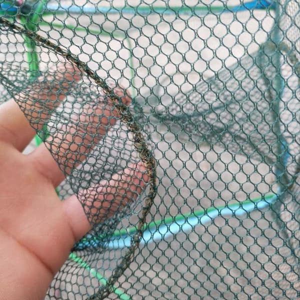 Bærbar 8-hullers foldbart fiskenet til rejer og krabber