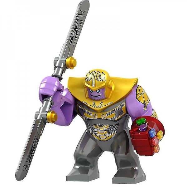 8cm Endgame Thanos Rustning med Uendelighetshansker Sværd Stor Størrelse Dukke Mini Dukke Byggeklosser Lekebarn Gaver Halloween