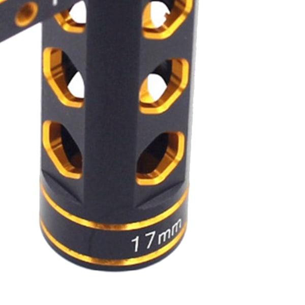 Aluminium 17mm Kryssnyckel Hylsa RC Modell Reparationsverktyg för 1/8 RC Bil Däck Gul (C)