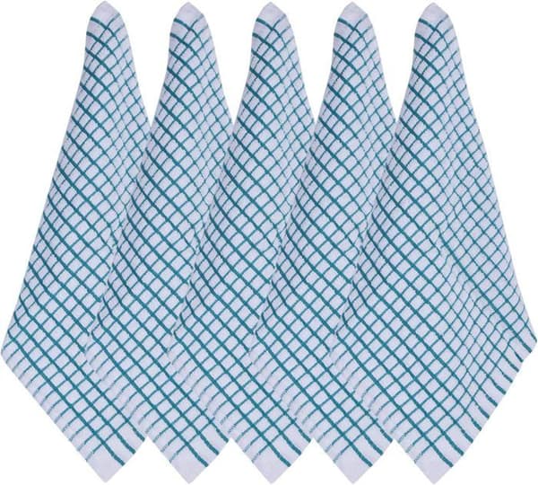Diskhanddukar - GIGICIAL - Set om 8 - 100% bomull - Absorberande - Maskintvättbar[YJD] Teal
