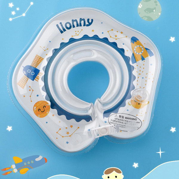 Uppblåsbar spädbarnshals Float Swim Neck Ring Tube 0-8 månader Baby Simcirkel Simbassängtillbehör Pink