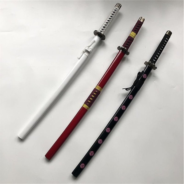 Anime Cosplay 1:1 Roronoa Zoro Sword Vapen Armed Katana Espada Trä Ninja Knife Samurai Sword Prop Leksaker för tonåringar Wado Ichimonji 100cm
