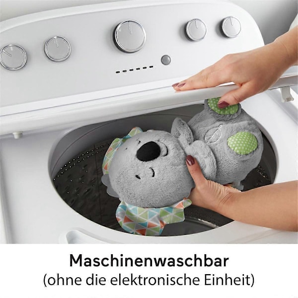 Plush Leksak för Spädbarn Från Födelsen, Mjuk och Lugnande Nattlampa Som Andas och Lyser, Flickor o Grey