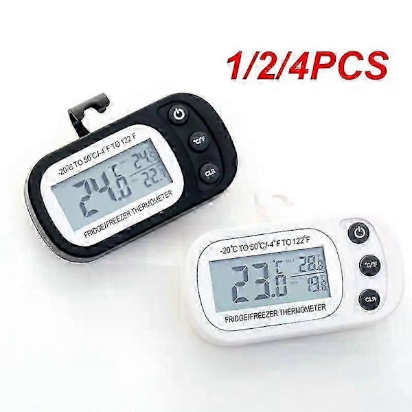 1/2/4 st Vattentät Digital LCD Kylskåpstermometer Digital Frytermometer -50~70 Grader / för Kök Hem (C)
