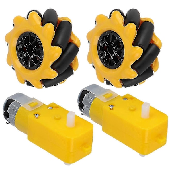 Mecanumhjul för TT-växlad motor Smart robotbil delar tillbehör DIY leksaksdelar 48mm