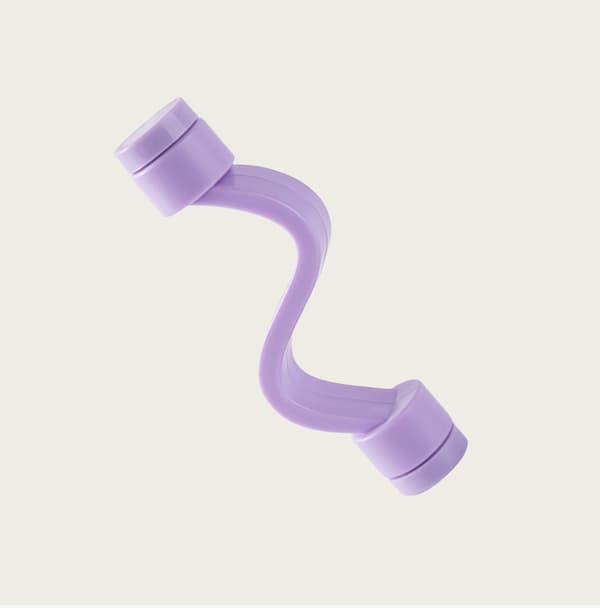 Varmefri Hårruller til Bløde Sovekrøller Sort[C] Purple