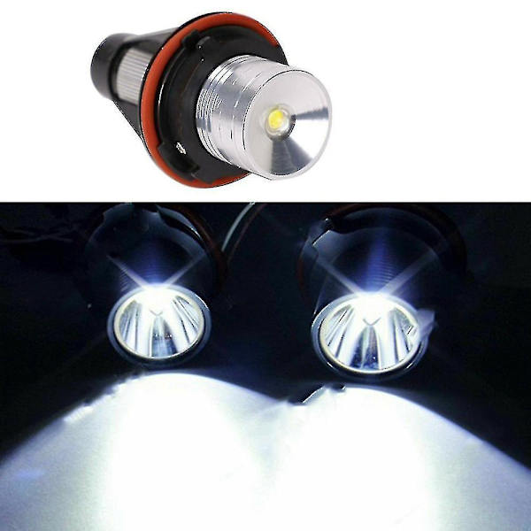 1 par 8000k Vita LED Angel Eye Markör Halo Ljuslampor För- E39 E53 E60 E63 E64 E66 E87 5 6