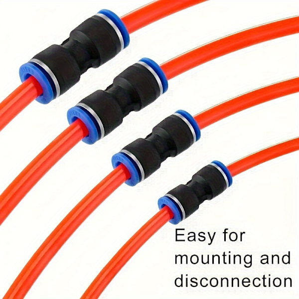40 st Premium Raka Tryckkopplingar - Snabbkopplingar för Luftledningar med 6mm 8mm 10mm 12mm Snabbkoppling och 1/4\" 5/16\" 3/8\" 1/2\" Slangkompatibilitet