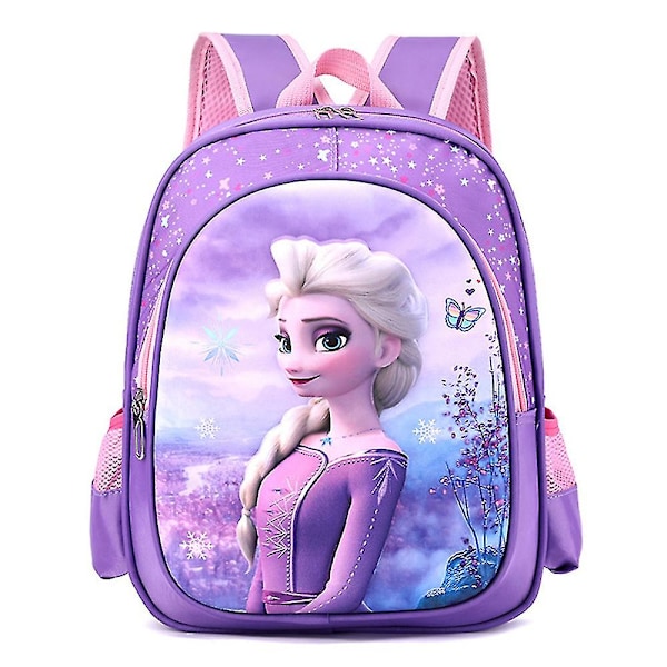 Cartoon Elsa Sophia Unicorn Print Large Capacity Backpack Ruck Bag School Bag For Kids Girls