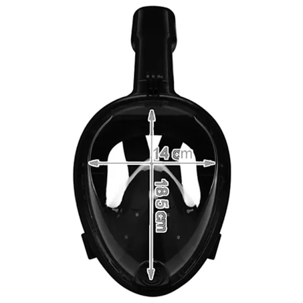 Snorkelmaske Full Dekning - Snorkling - L/XL (C)