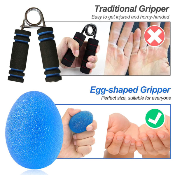 3-pack antistressboll Vuxen, antistressbollar med olika hårdhet, handtränarboll för artrosträning i handleden